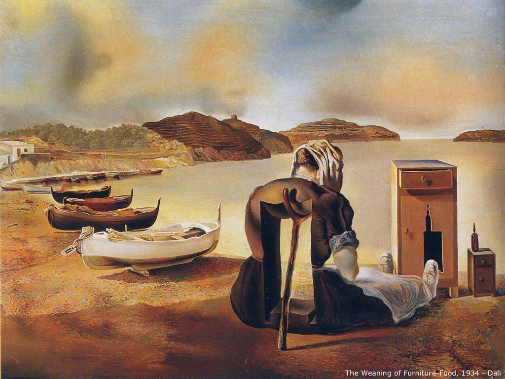 Salvador Dalí The Weaning Of Furniture Nutrition 1934 - HD Wallpaper 
