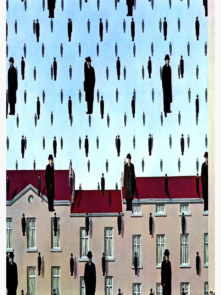Rene Magritte Golconda - HD Wallpaper 