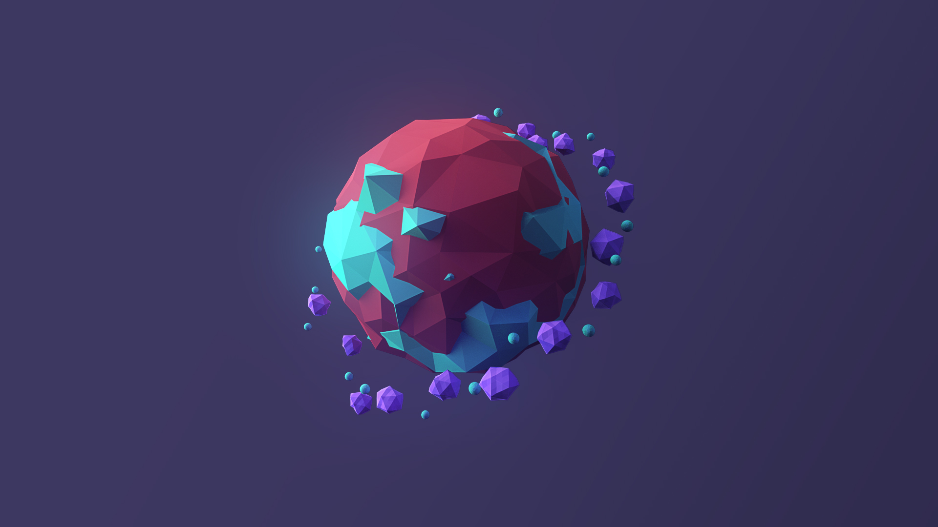 1080p Low Poly Background - HD Wallpaper 