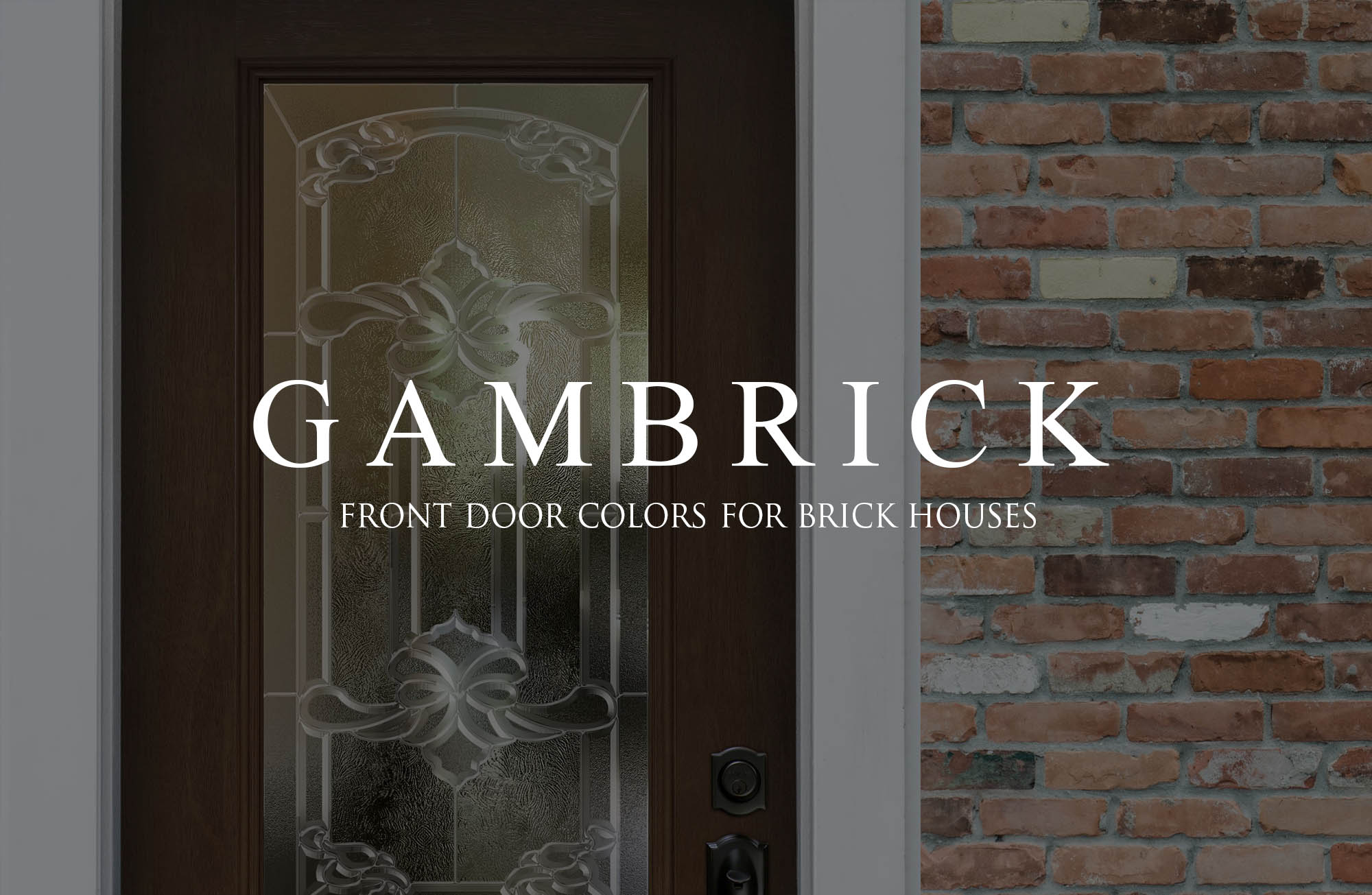 Front Door Colors For Brick Houses Banner Pic Closeup - Front Door Colors For Gray Brick Home - HD Wallpaper 