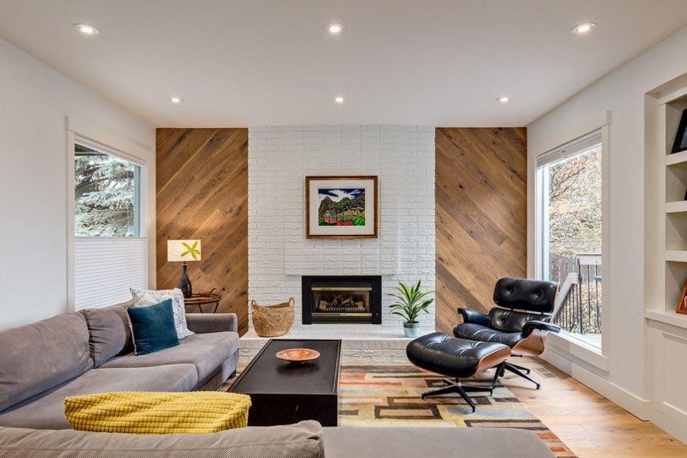 M#century Modern Decor And White Brick Wall - White Brick Walls Interior - HD Wallpaper 