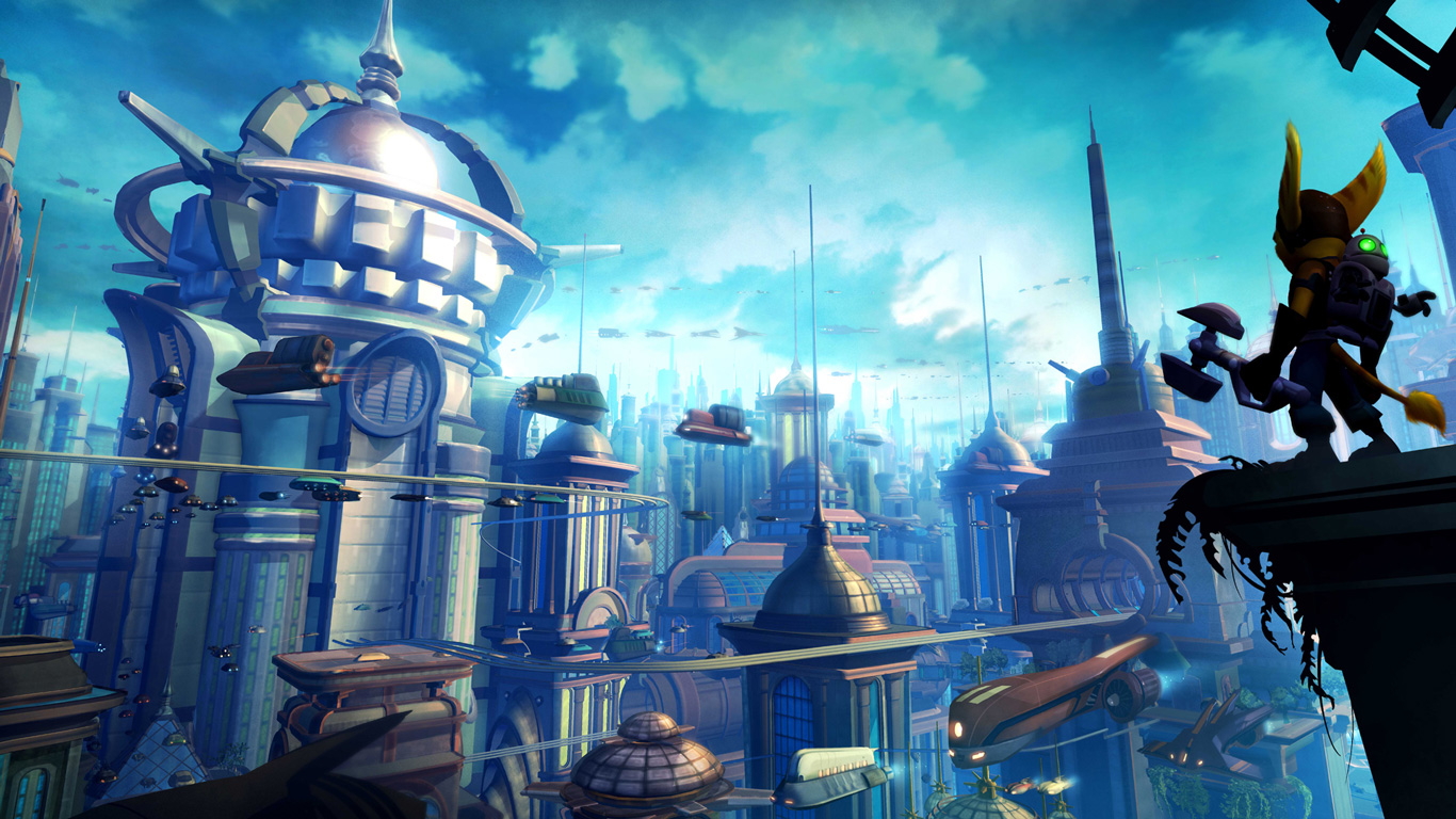 Free Ratchet & Clank Future - Ratchet And Clank City - HD Wallpaper 