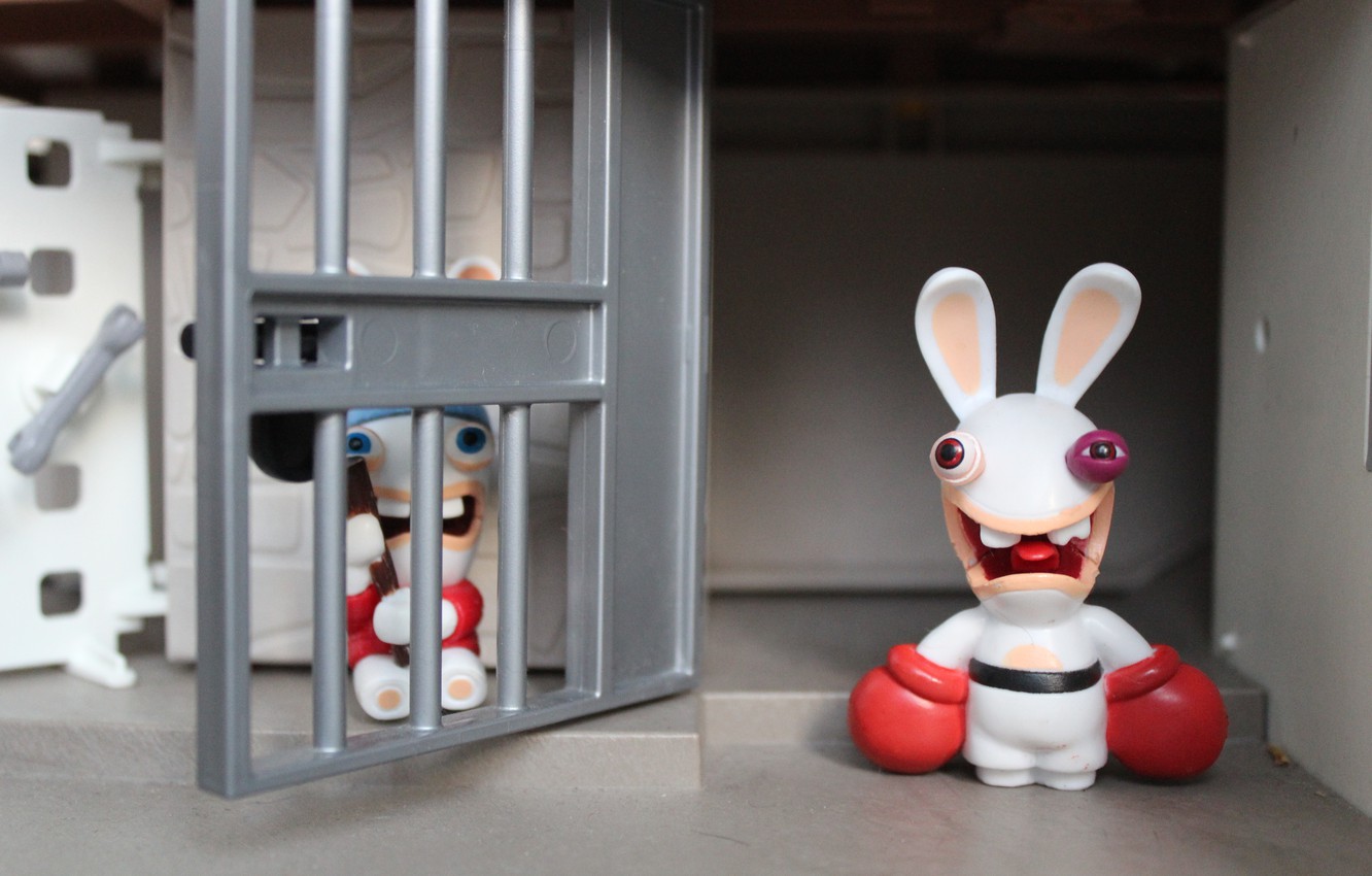 Photo Wallpaper Box, Rabbids, Turma, Siniak - Figurine - HD Wallpaper 