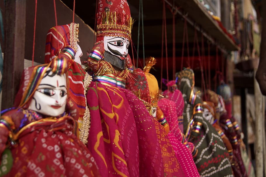 Puppet, Red Puppets, Couple Puppets, Representation, - Tradition - HD Wallpaper 