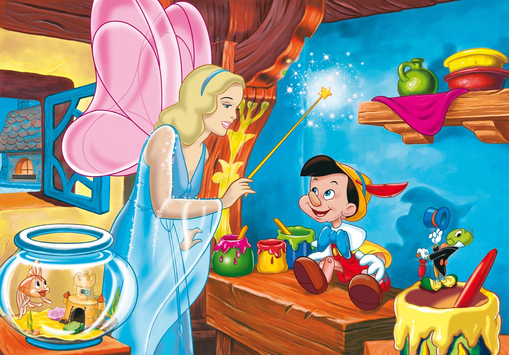 Pinocchio Puppet Disney Comedy Family Animation Fantasy - Pinocchio And The Fairy - HD Wallpaper 