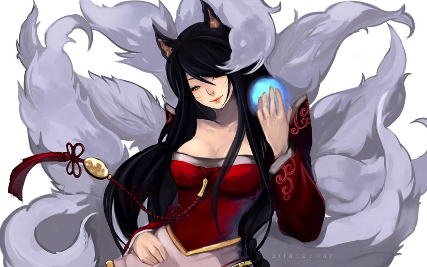 Ahri Drawing - Ahri Wallpaper Drawing - HD Wallpaper 