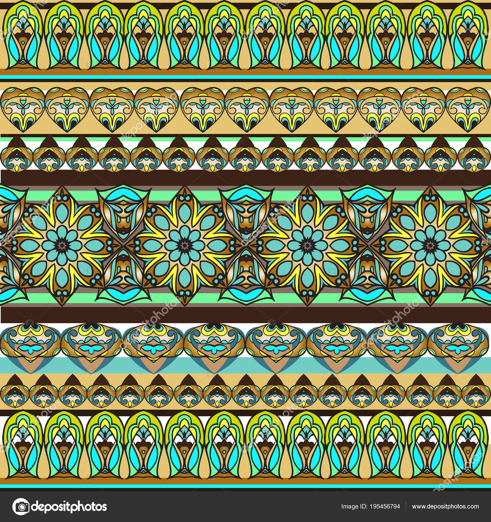 Geometric Textile Border - HD Wallpaper 