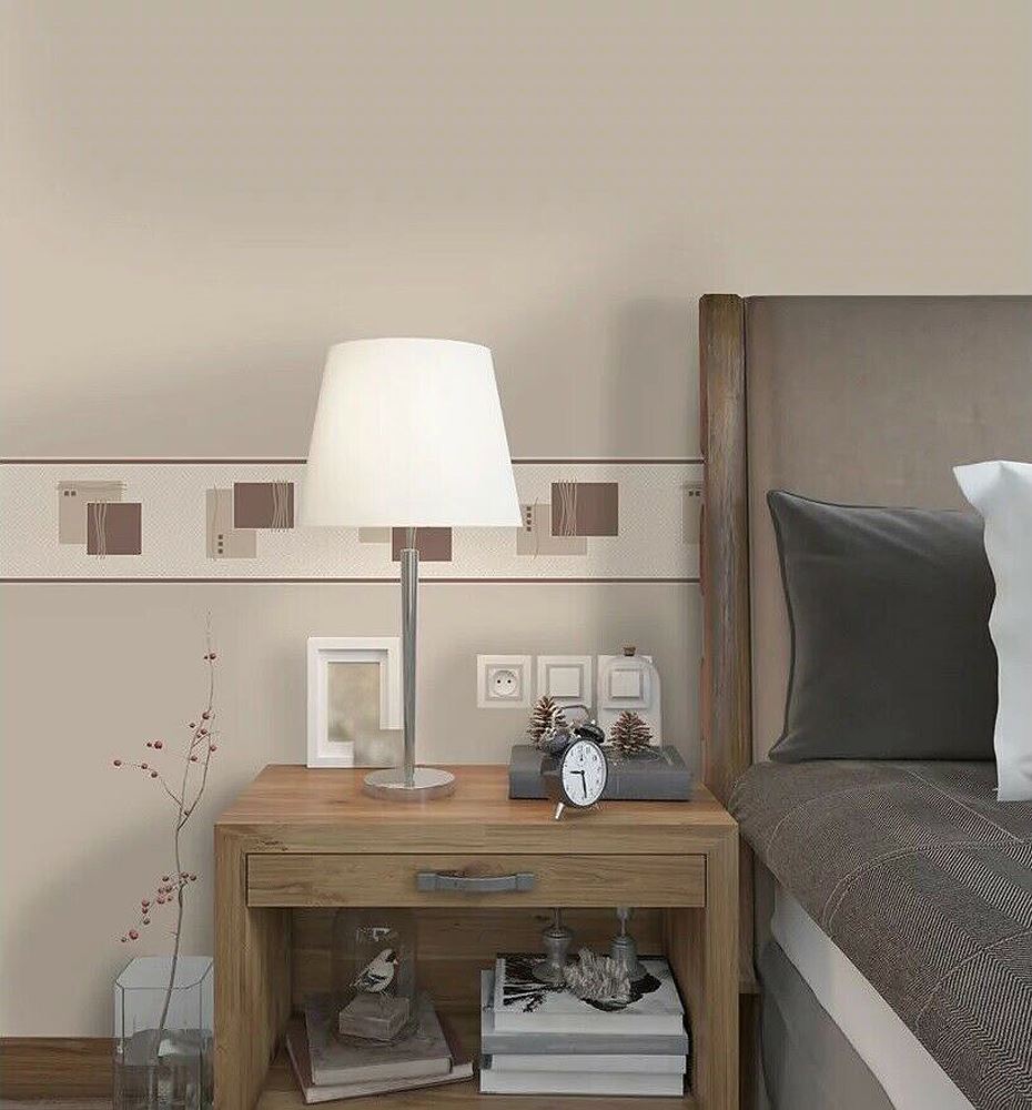 K2 Chocolate Squares Wallpaper Border Geometric Vinyl - Nightstand - HD Wallpaper 