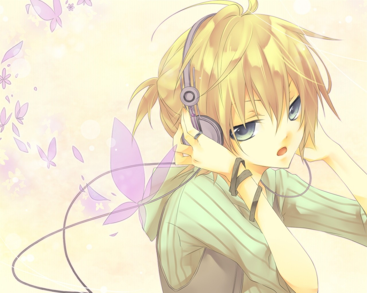 Anime Girls Wearing Headphones - HD Wallpaper 