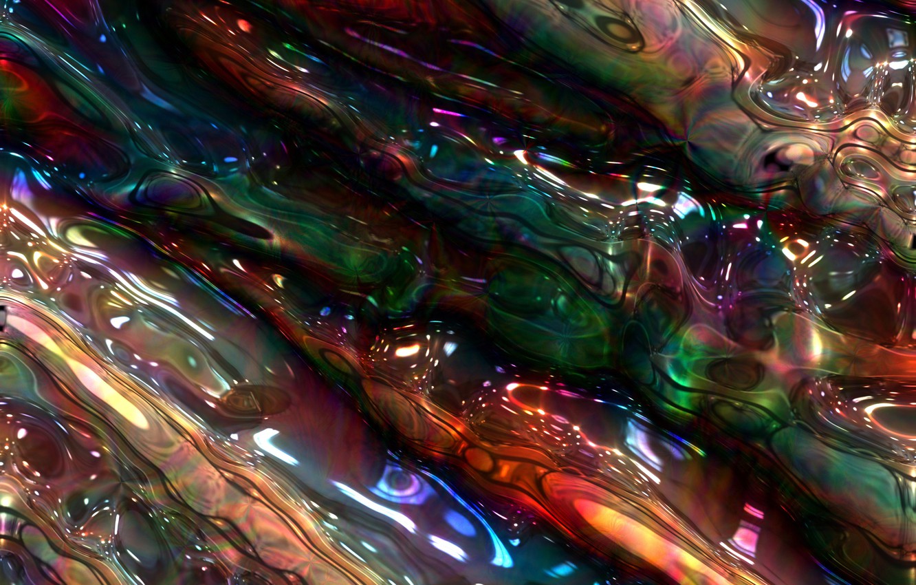 Photo Wallpaper Line, Abstraction, Bubbles, Shine, - Visual Arts - HD Wallpaper 