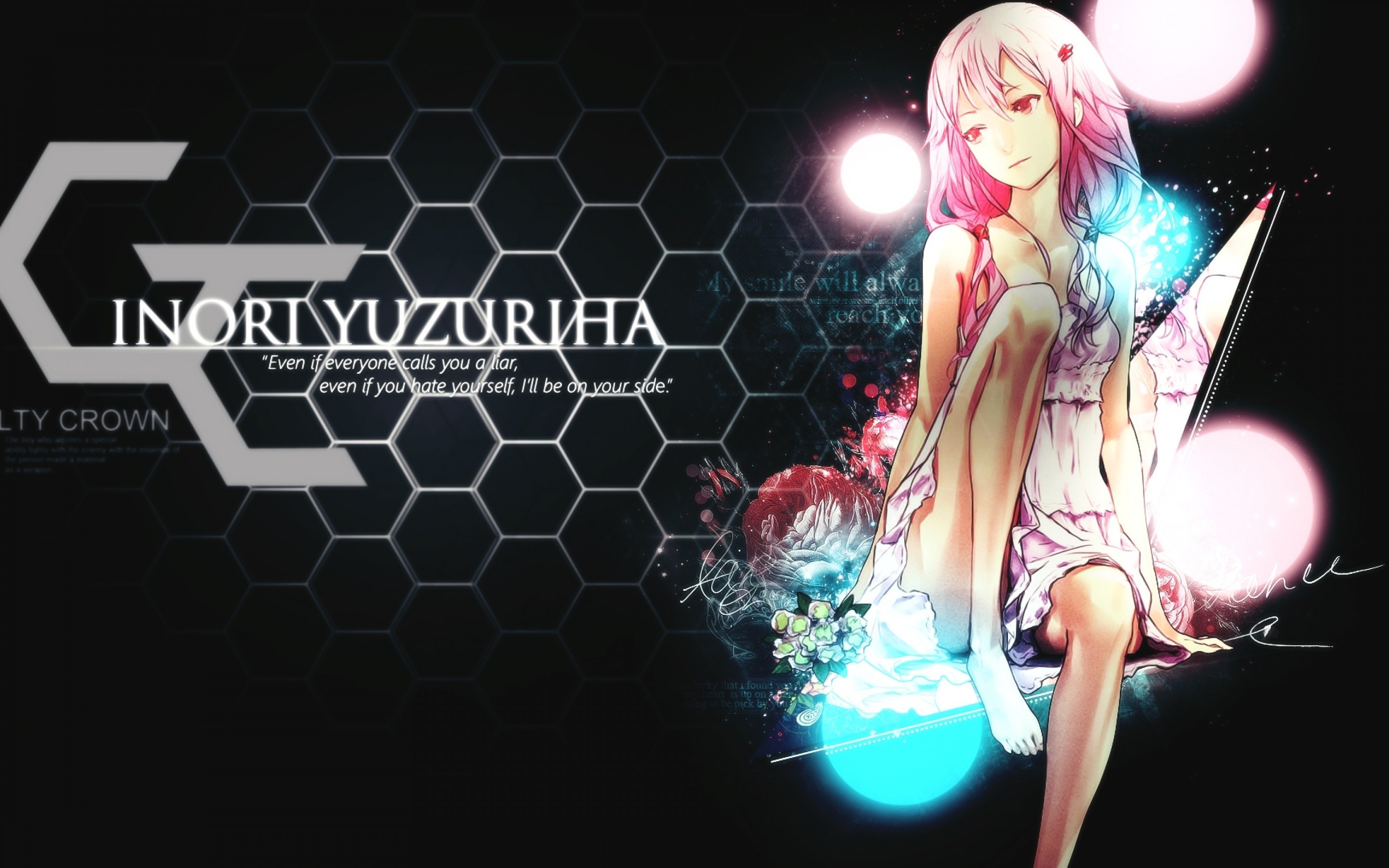 Guilty Crown, Inori Yuzuriha, Pink Hair, White Dress - Inori Yuzuriha Wallpaper Hd - HD Wallpaper 