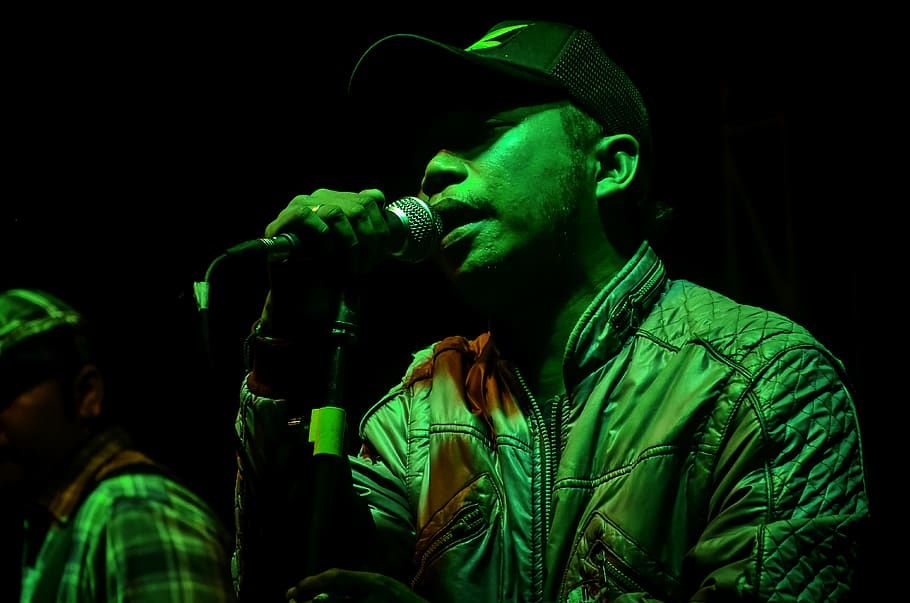 Vocalist, Band, Gig, Music, Green Color, Headshot, - Rock Concert - HD Wallpaper 