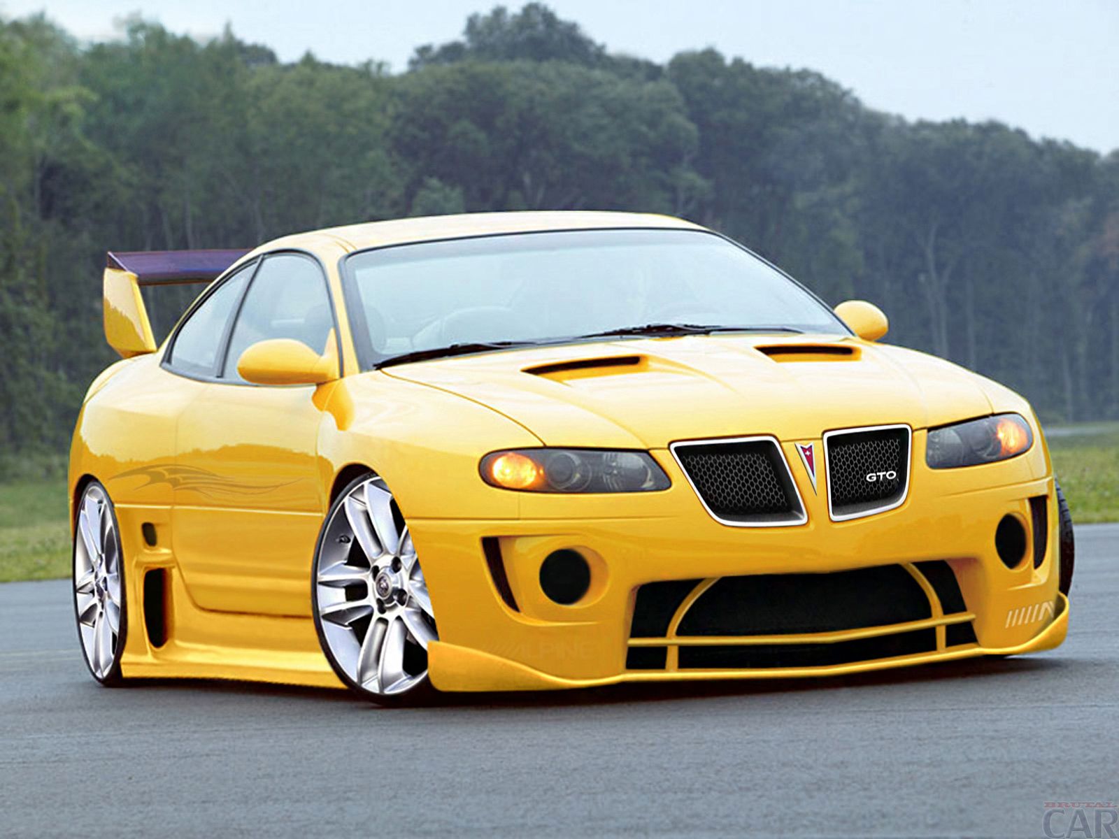 Download Wallpapers With Remarkable Yellow Racing Car - 2006 Pontiac Gto Tricked Out - HD Wallpaper 