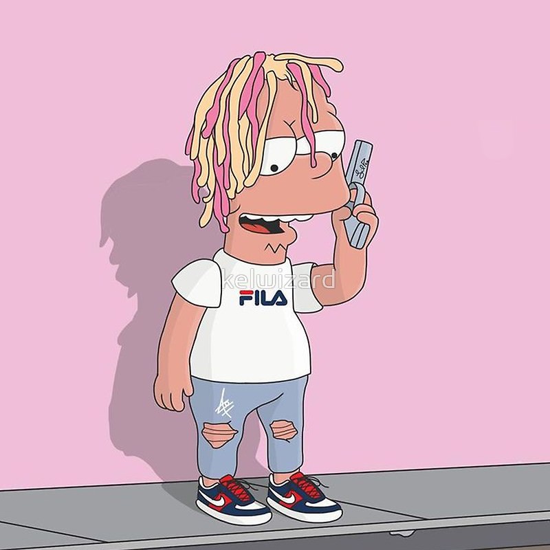 Bart Simpson Lil Pump - HD Wallpaper 