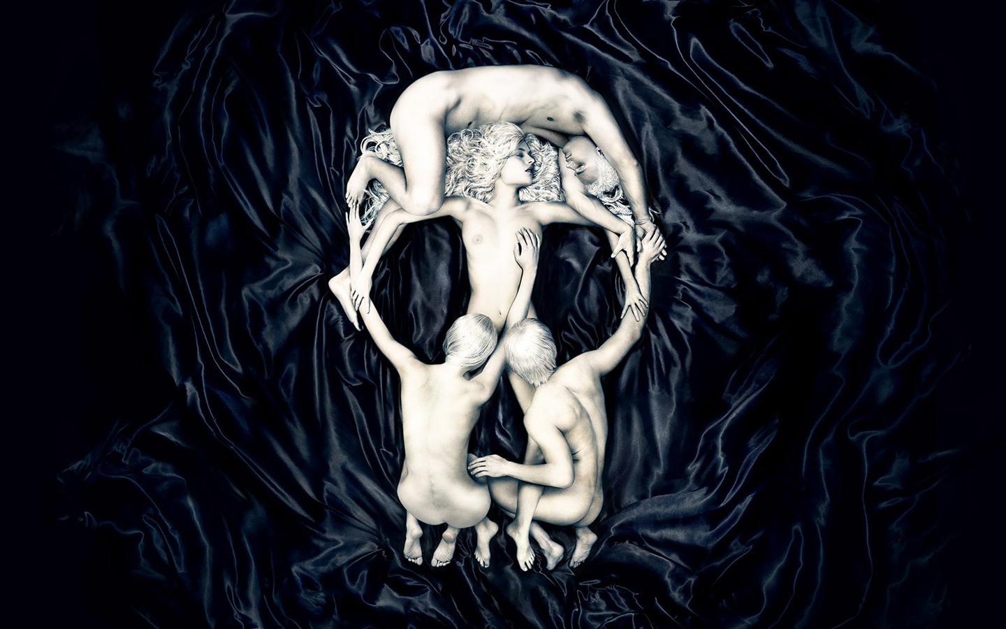 Skull Made From Bodies - HD Wallpaper 