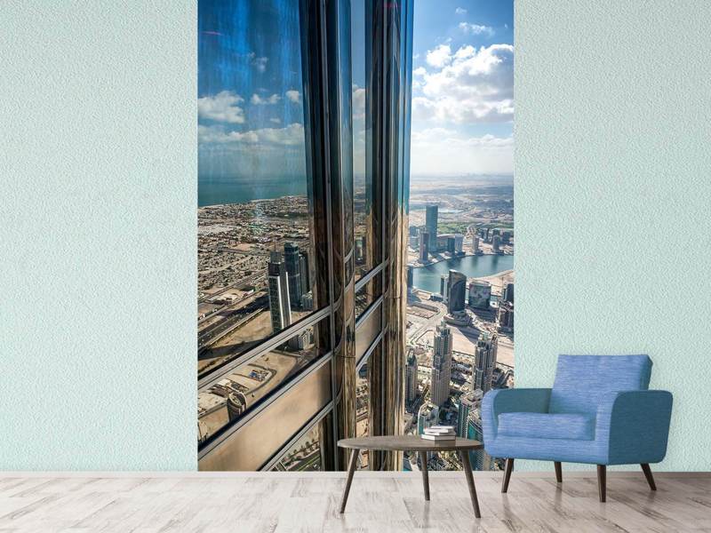 Photo Wallpaper Penthouse In Dubai - Window Film - HD Wallpaper 
