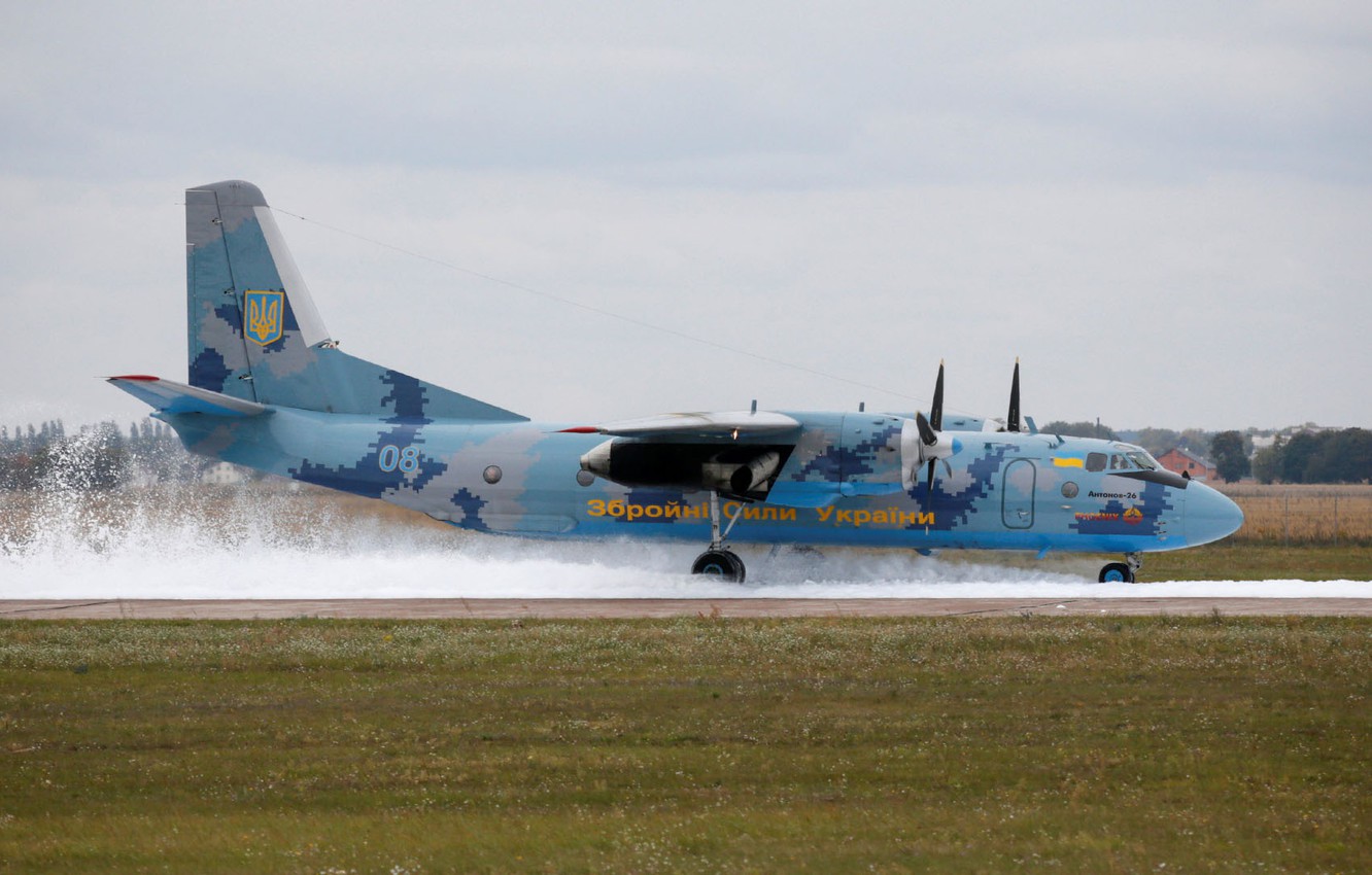 Photo Wallpaper The Plane, Ukraine, An-26, Military - Military Wallpaper Ukraine - HD Wallpaper 
