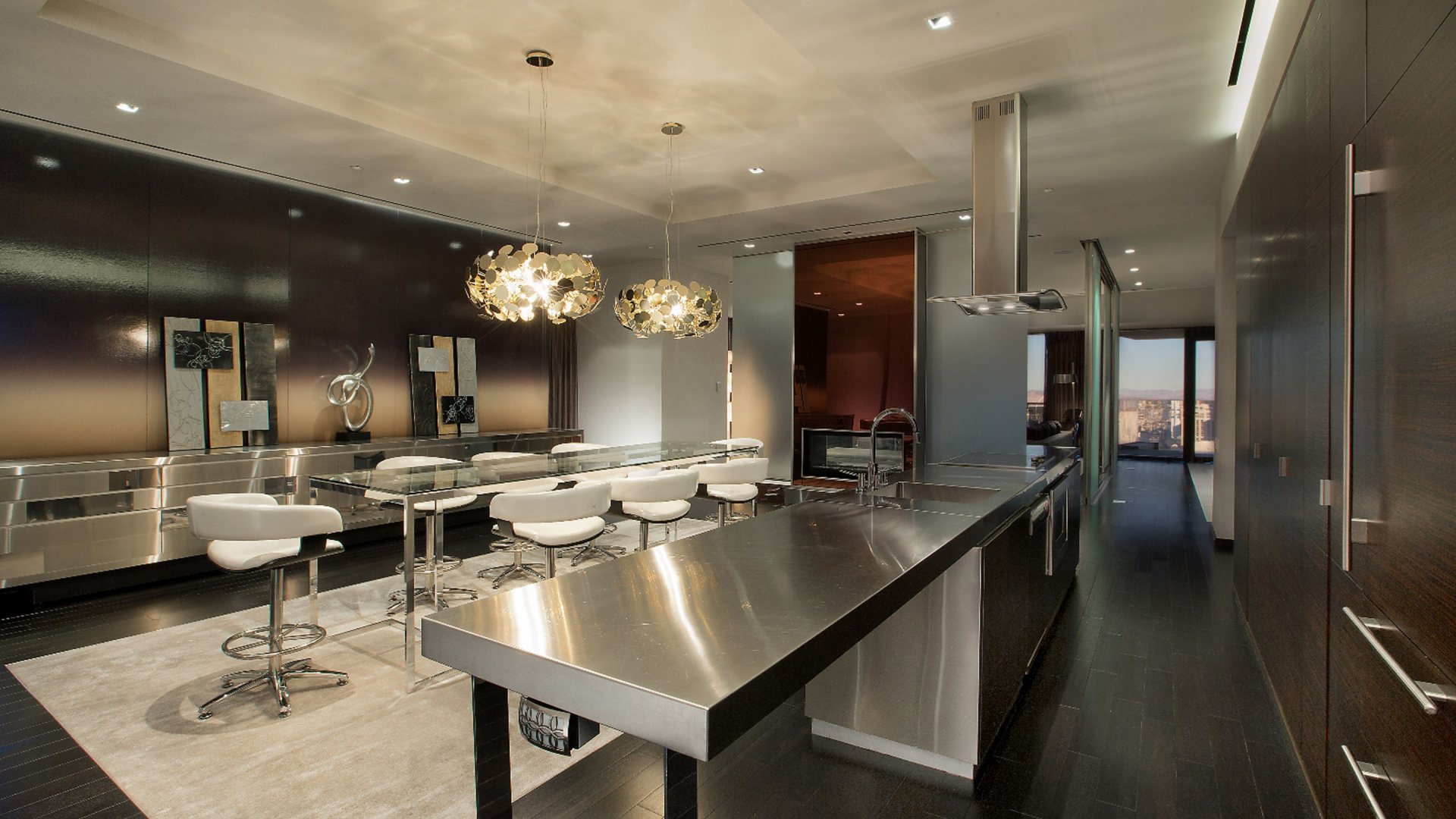 Las Vegas Luxury Penthouse - Luxury Kitchen Background - HD Wallpaper 
