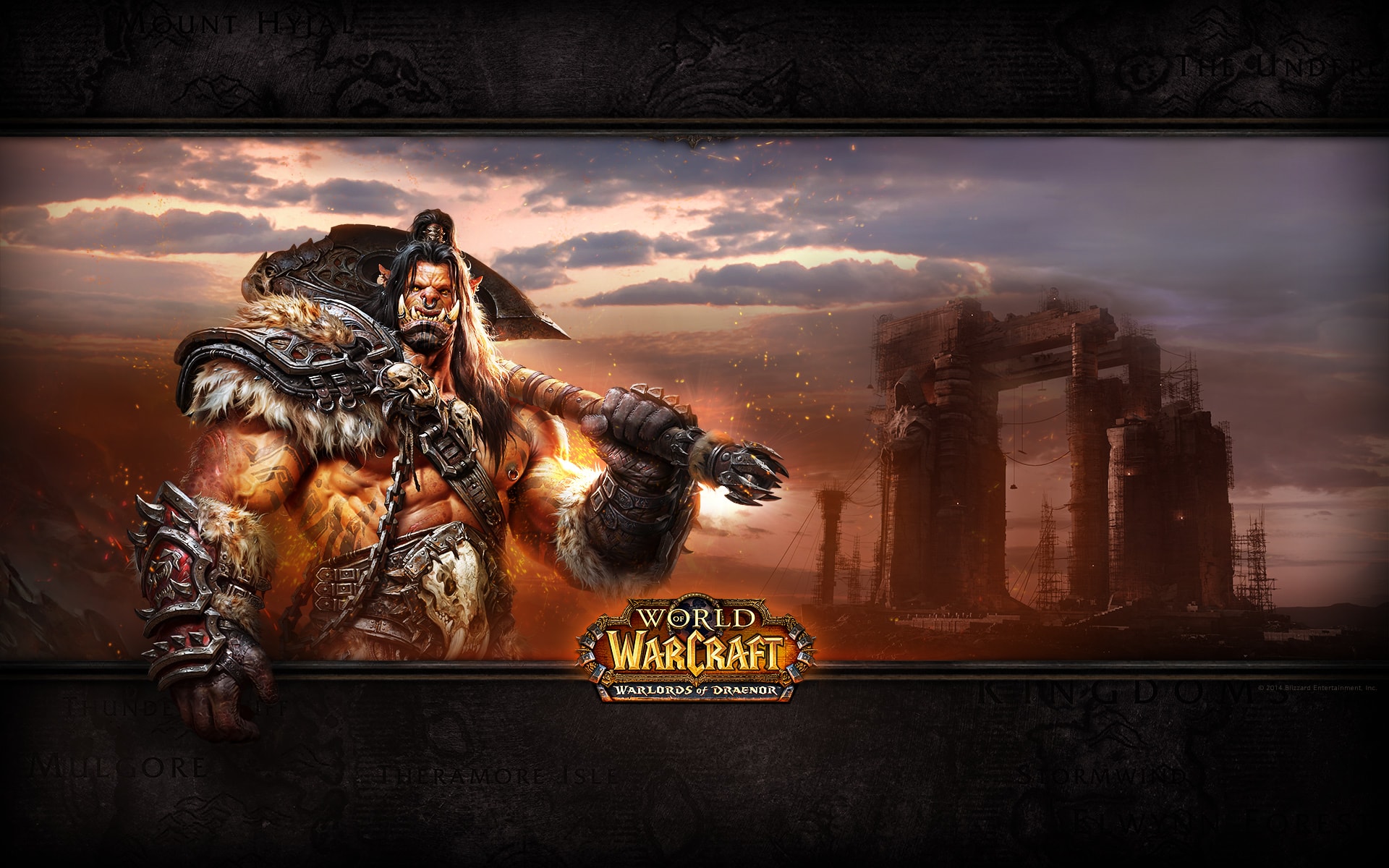 Grommash Hellscream Widescreen Wallpapers - World Of Warcraft Warlords Of Draenor Wallpaper Hd - HD Wallpaper 