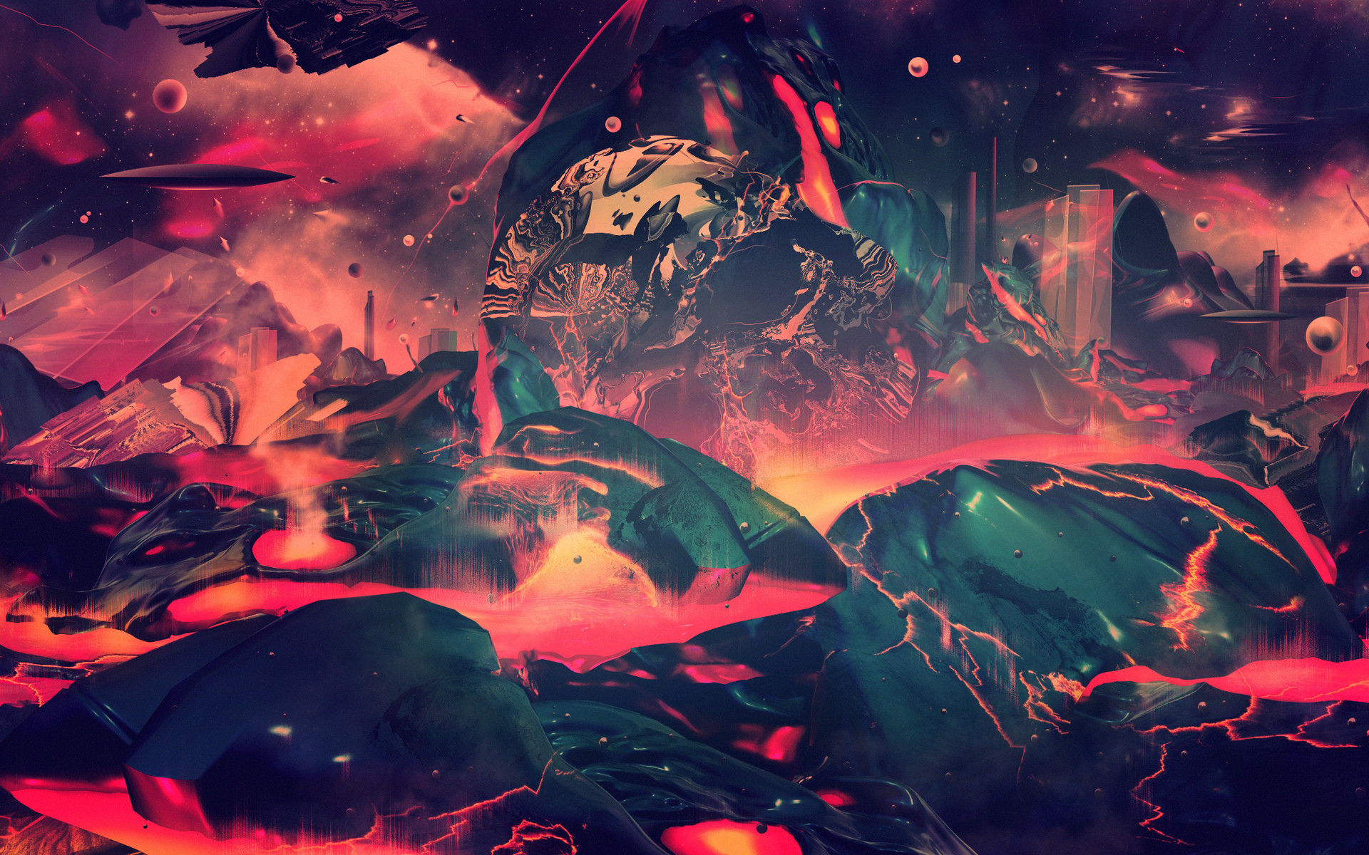 Display, Landscapes,free Images, Lava, Mobile Dark - Psychedelic Art Background - HD Wallpaper 