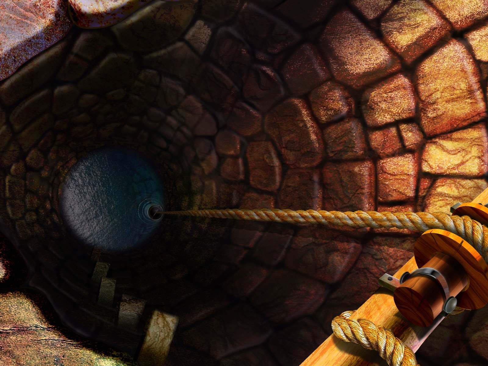 Well - Dog At The Well Story - HD Wallpaper 