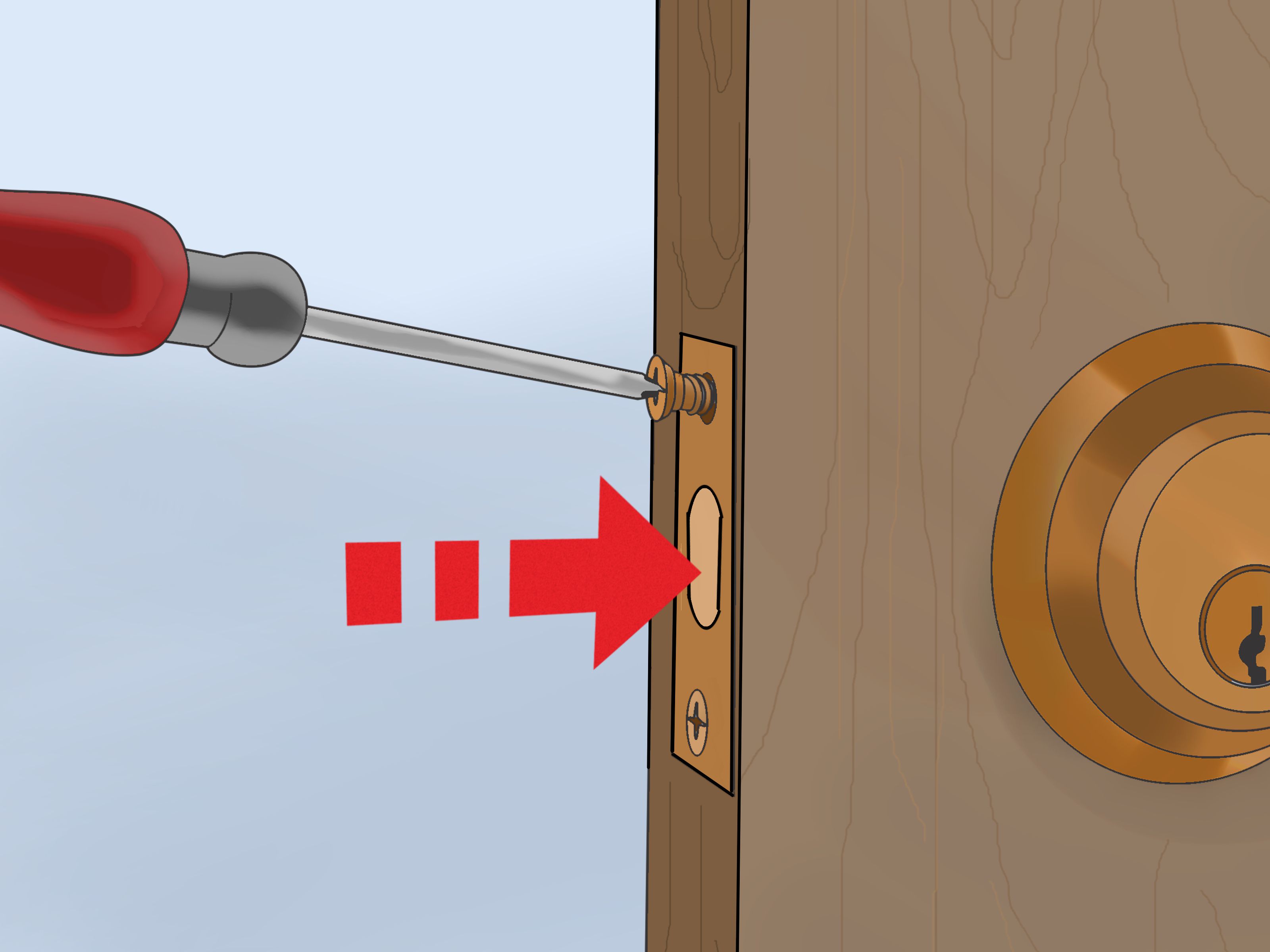 Image Titled Change Door Locks Step - Door Lock Removal - HD Wallpaper 