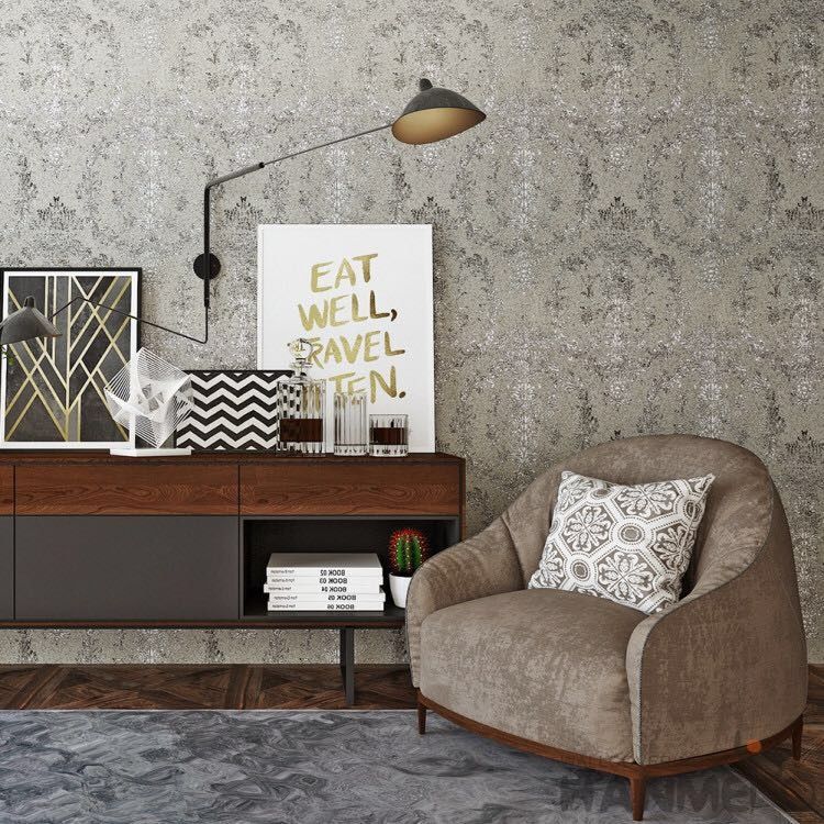 Fashion Bedroom Plant Fiber Particle Wallpaper China - Club Chair - HD Wallpaper 