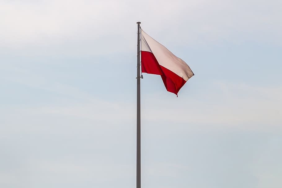 Flag, Poland, Polish Flag, Patriotism, The Mast, White-red, - Flag - HD Wallpaper 