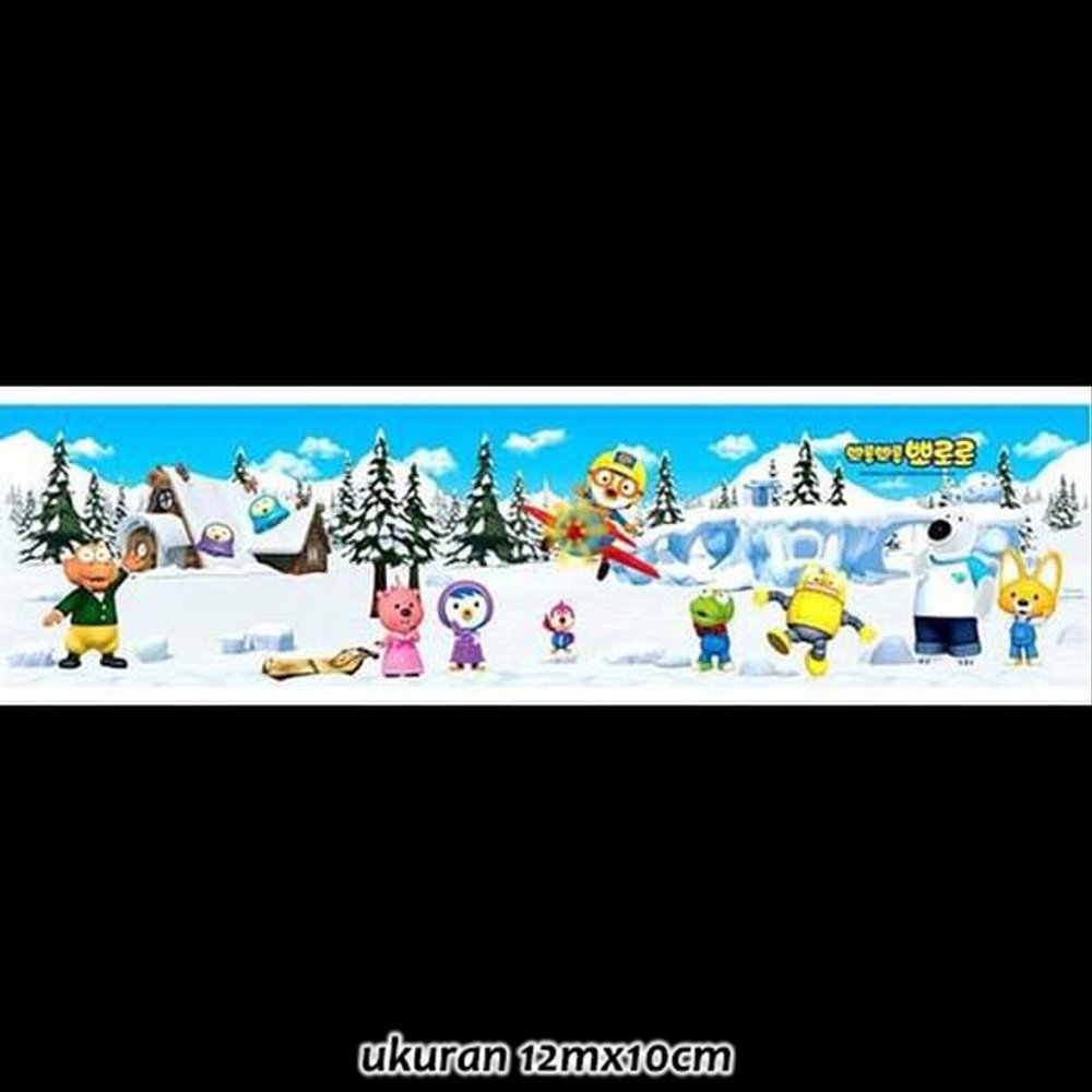 Wallpaper Wallsticker Wallstiker Border Dinding Tembok - Cartoon - HD Wallpaper 