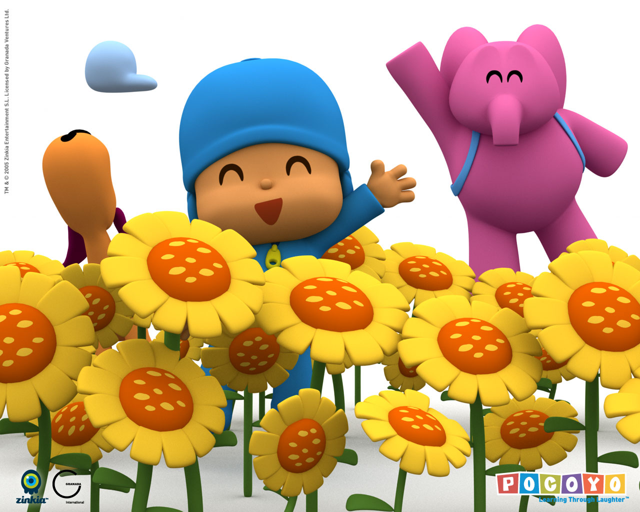 Pocoyo Flowers - HD Wallpaper 