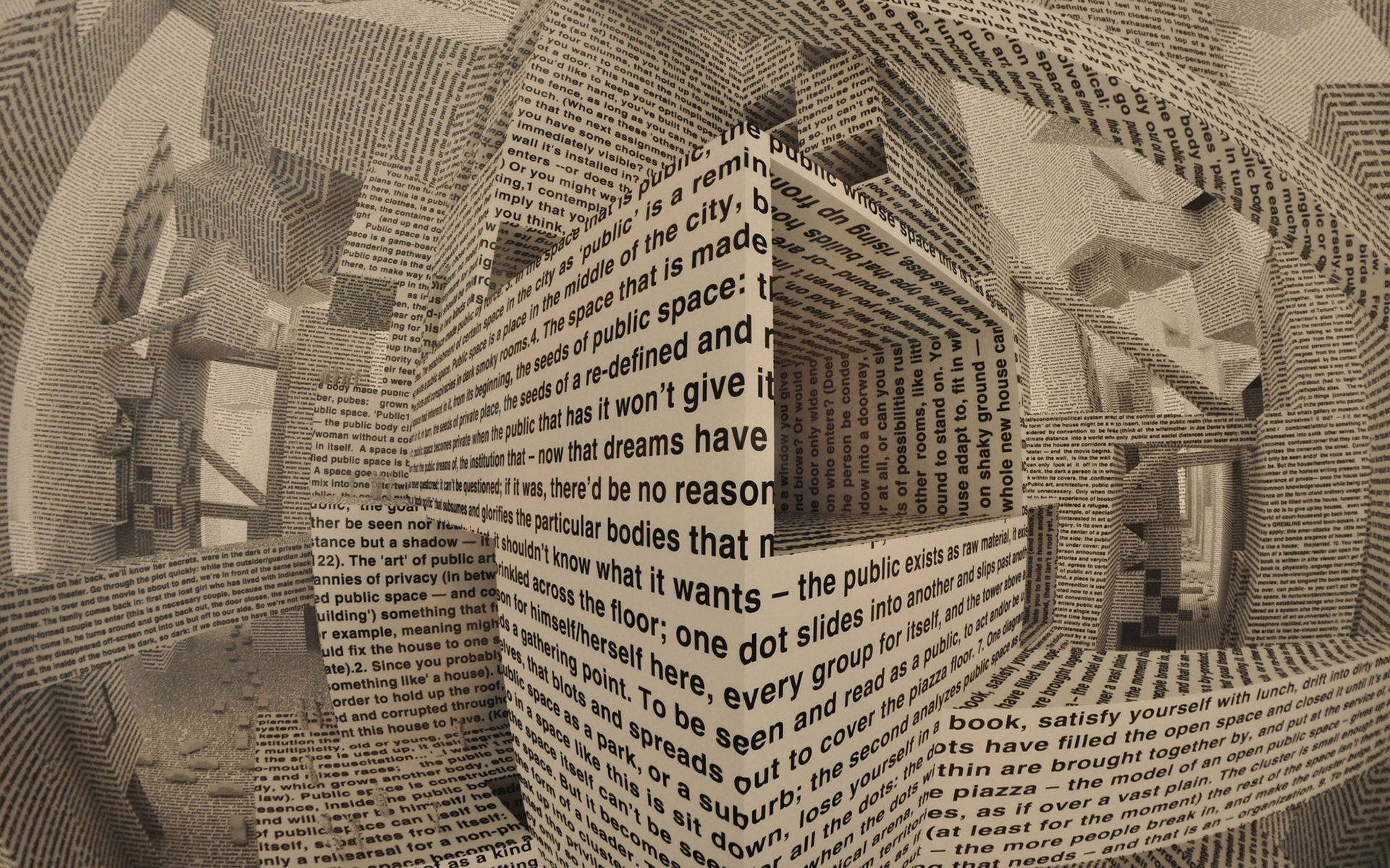 Vito Acconci City Of Words - HD Wallpaper 