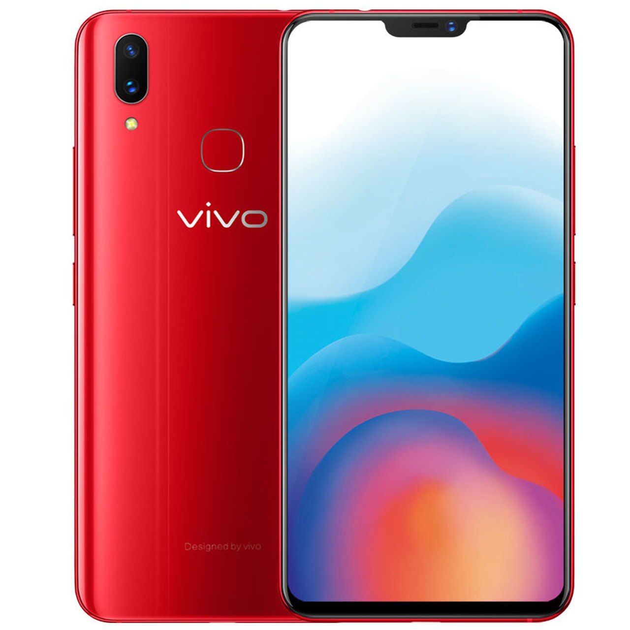Vivo V9 Red Colour - HD Wallpaper 