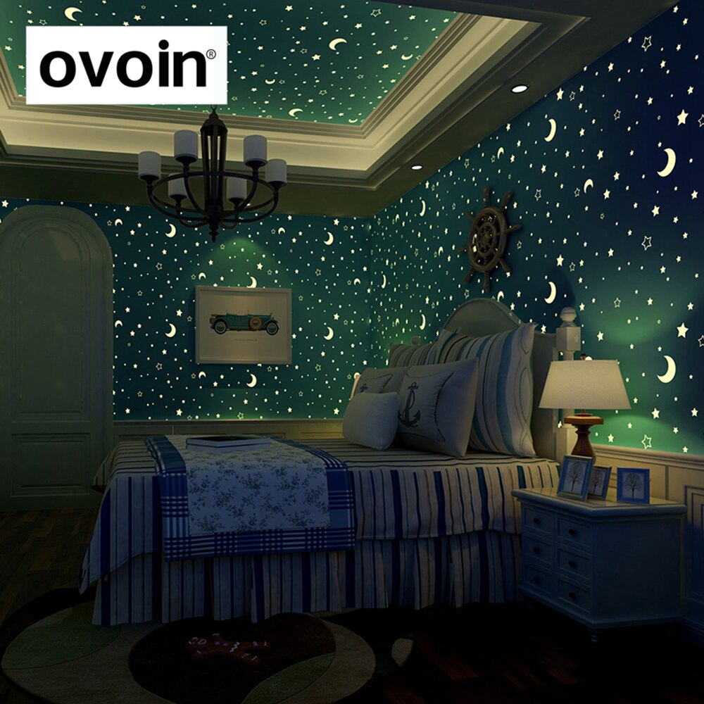 Papel De Parede De Estrelas Para Quarto - HD Wallpaper 