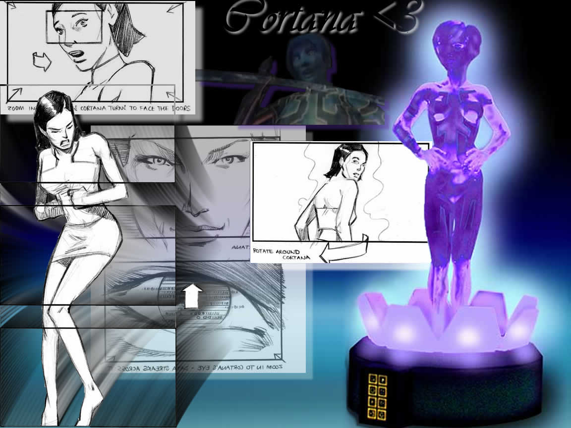 Halo Cortana Concept Art - HD Wallpaper 