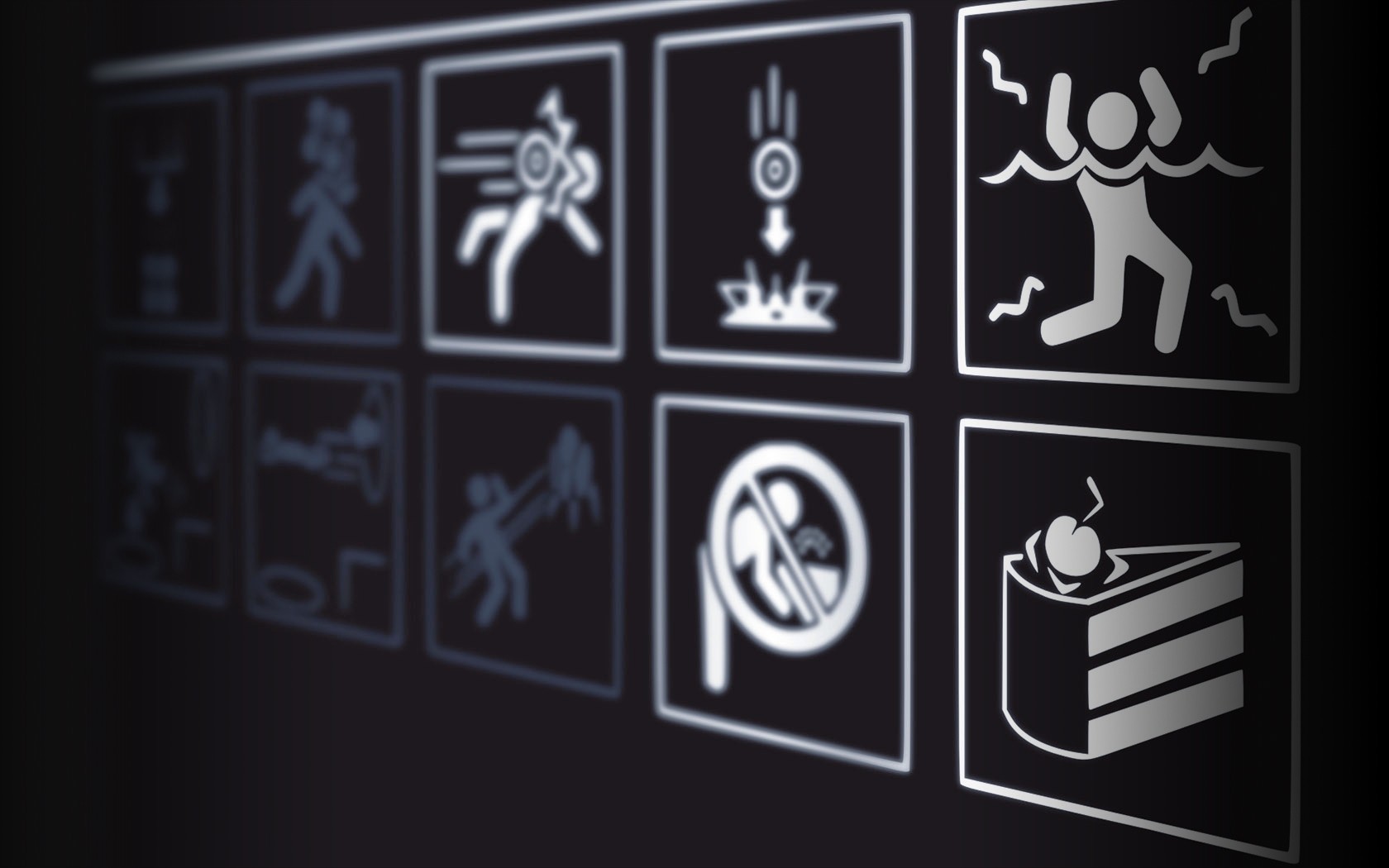 Video Games Digital Cortana Halo Fan Art Wallpaper - Black And White Warning Sign - HD Wallpaper 