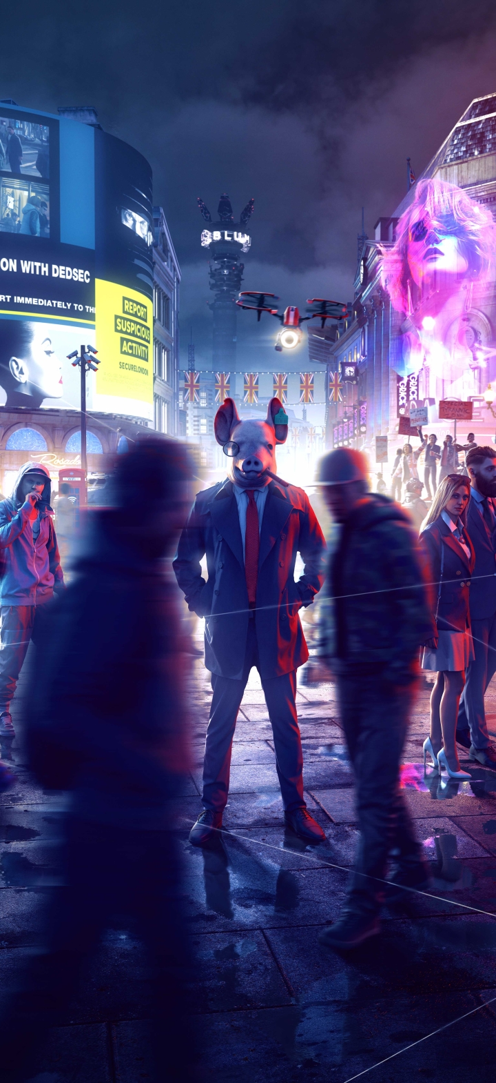 Watch Dogs Legion Pig - HD Wallpaper 