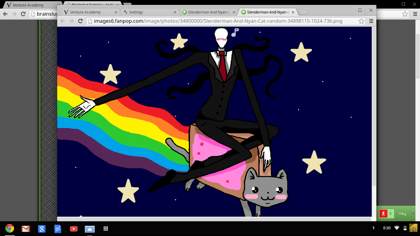 Slenderman And Nyan Cat - Anime Wallpaper Slender Man - HD Wallpaper 