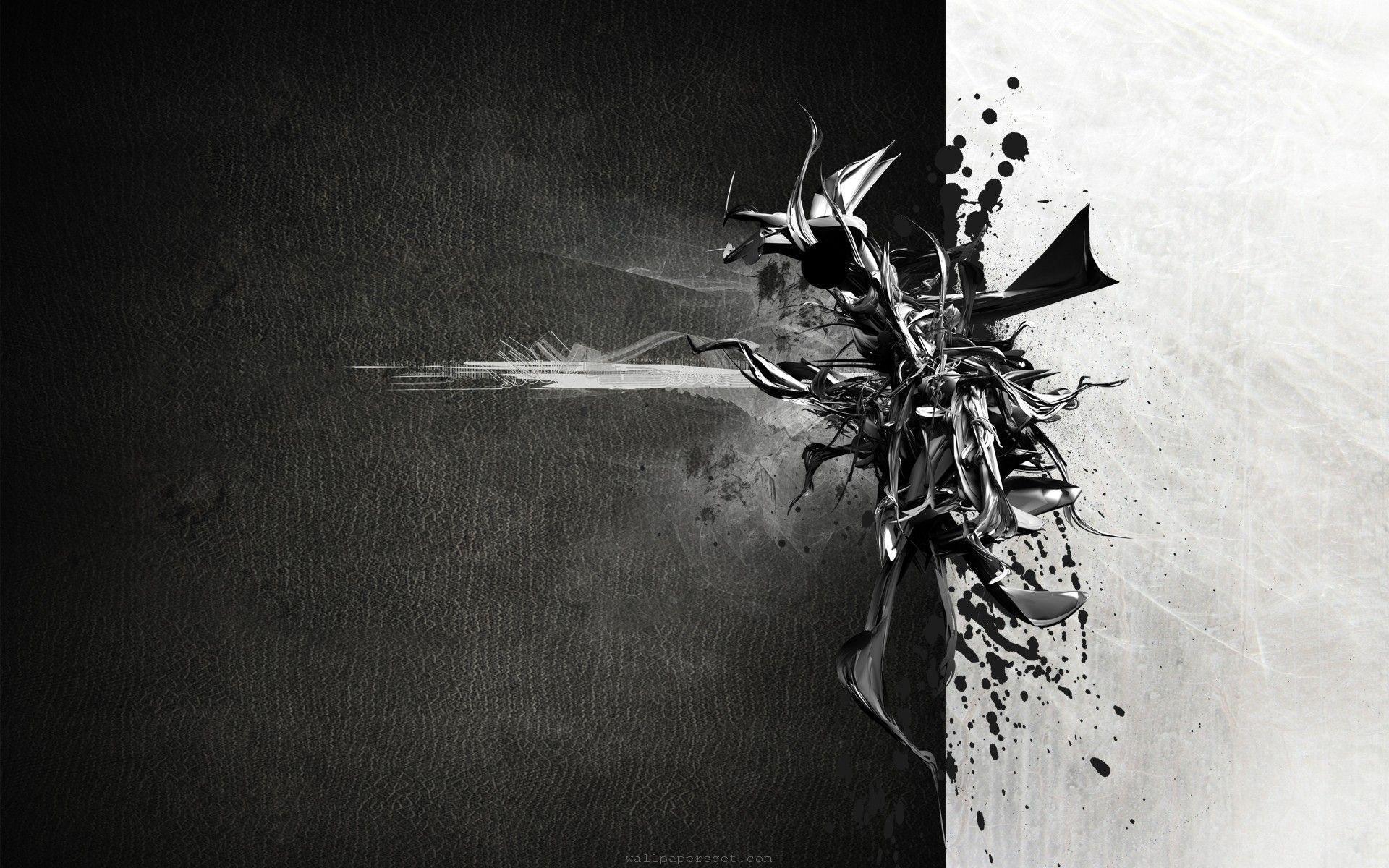 Black And White Artistic - HD Wallpaper 