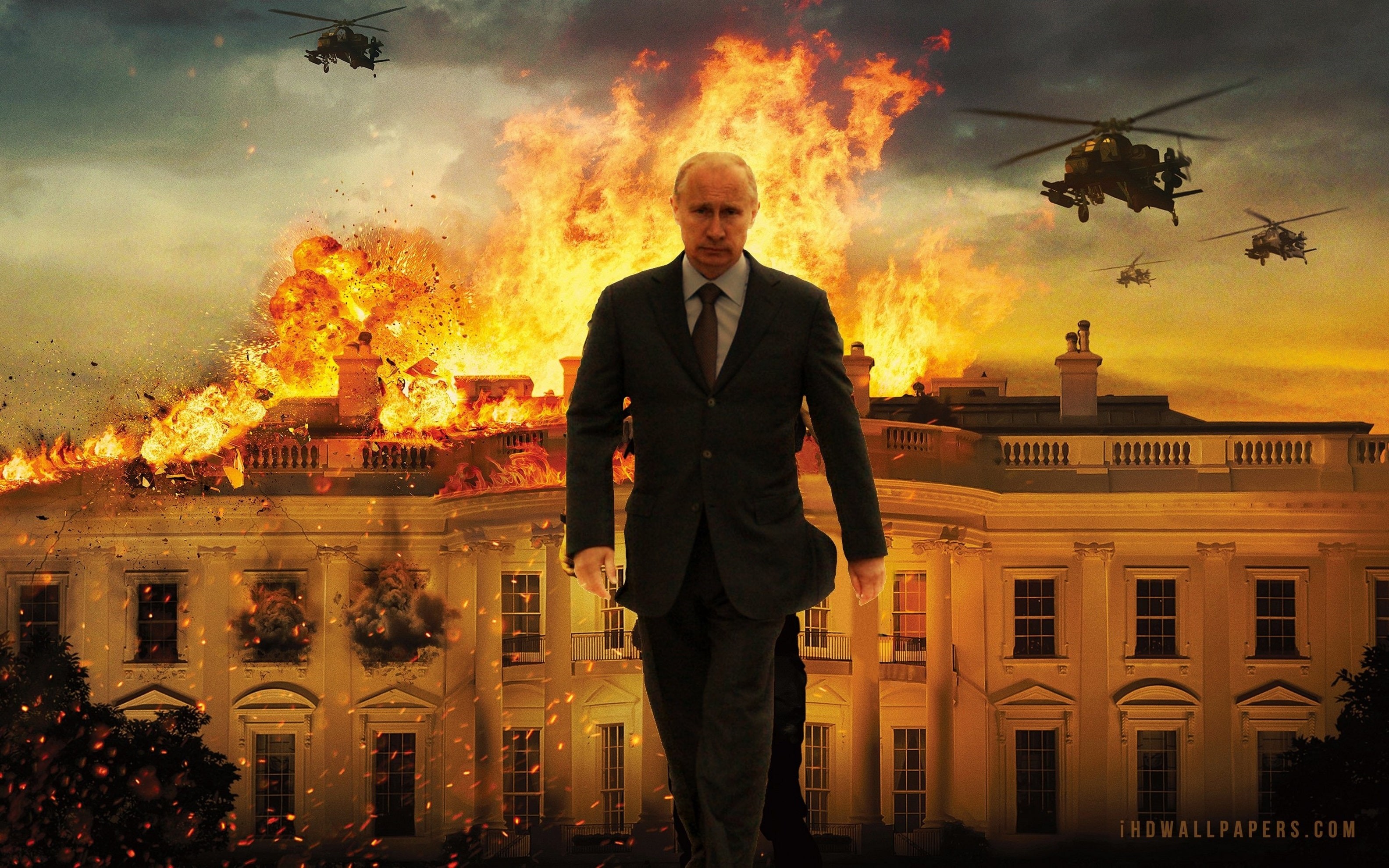3168x1980, Vladimir Putin Pictures Vladimir Putin Hq - Putin Burning White House - HD Wallpaper 