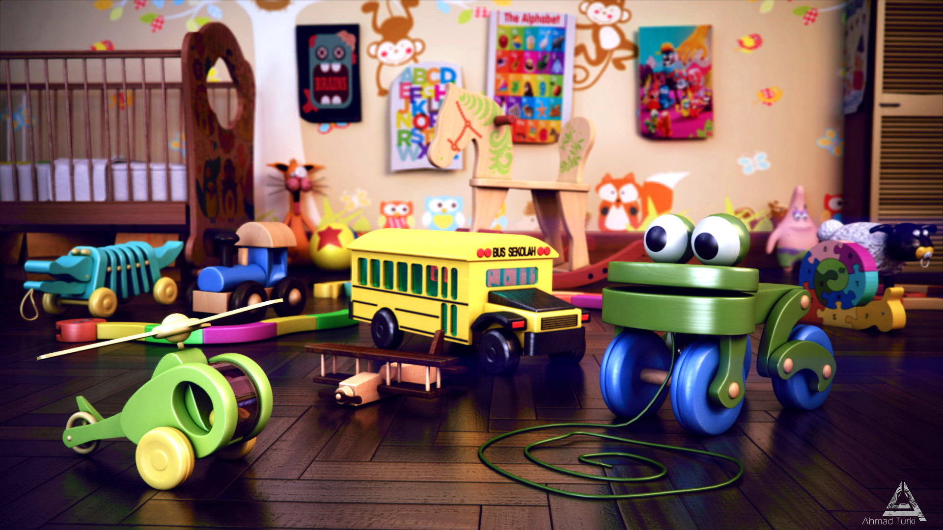 3d Rendered Toys - HD Wallpaper 