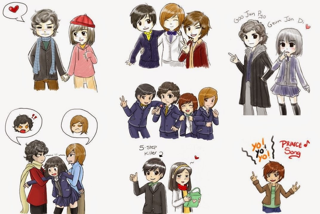 Gambar Kartun Drama Korea - Boys Over Flowers Fanart - 1072x718