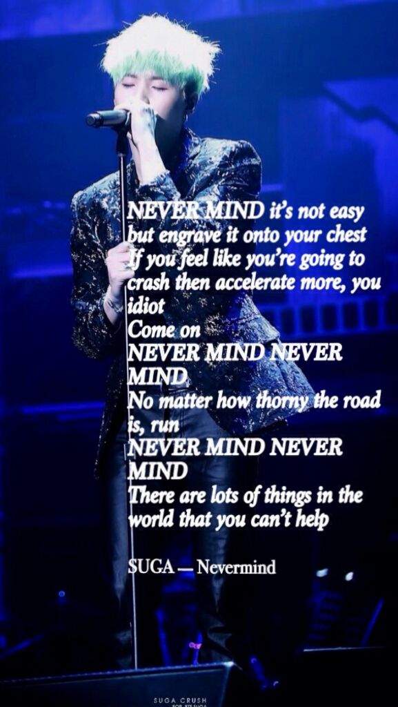 User Uploaded Image - Suga Never Mind Lyrics - HD Wallpaper 