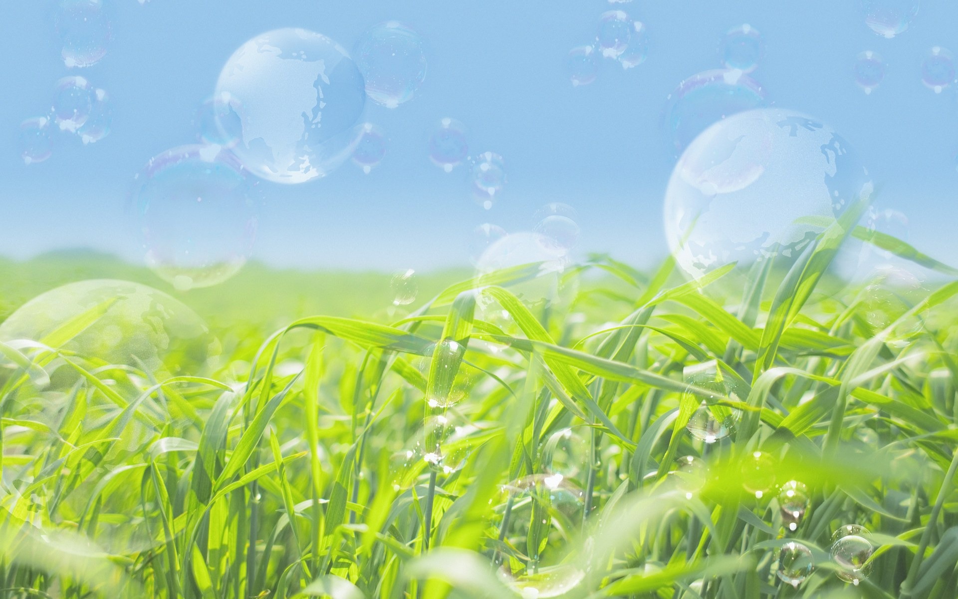 Green Environmental Topics Ps Wallpaper - Ảnh Bìa Bong Bóng - HD Wallpaper 