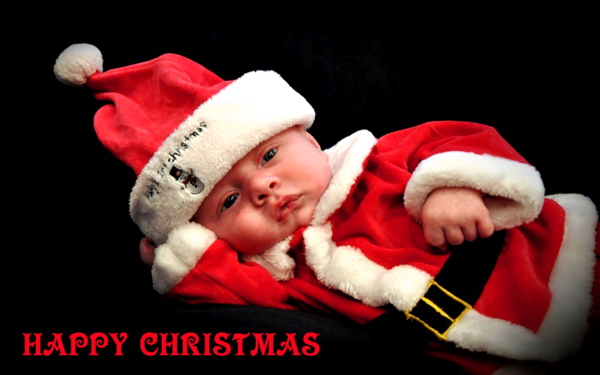 Cute Baby In Santa Dress - HD Wallpaper 