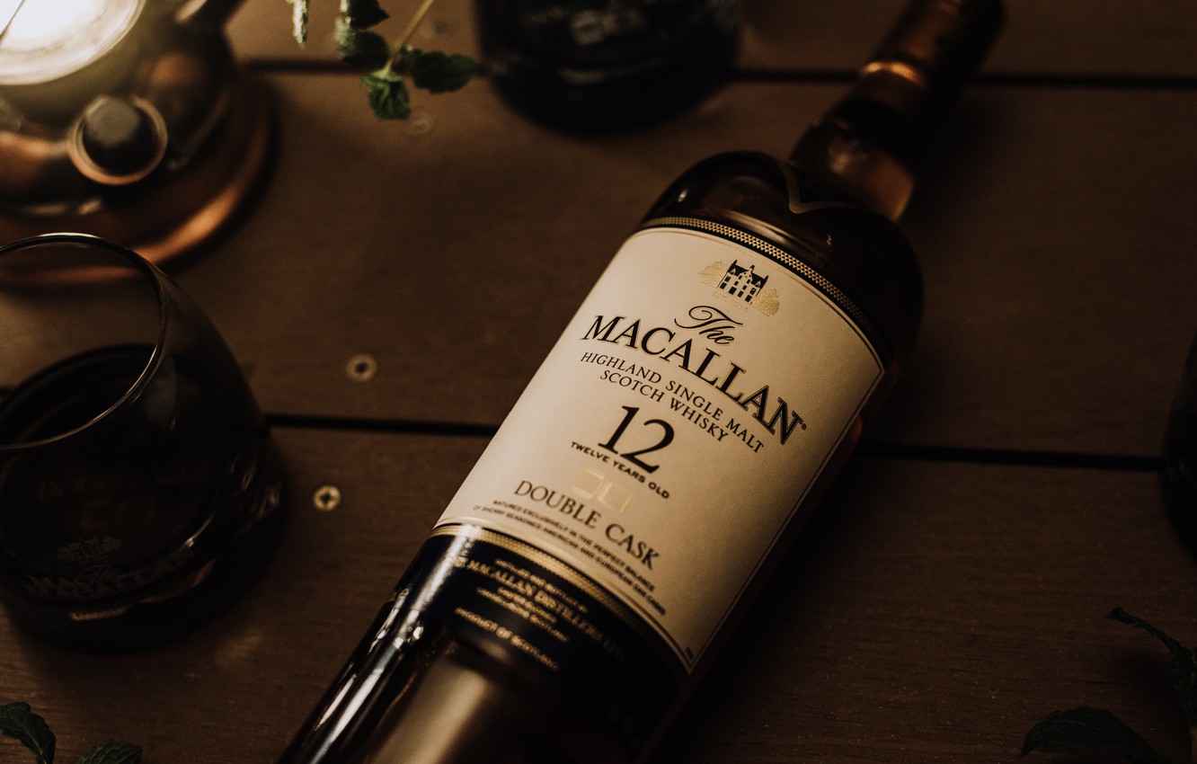 Photo Wallpaper Bottle, Whiskey, Whisky, Macallan - Macallan Whisky - HD Wallpaper 