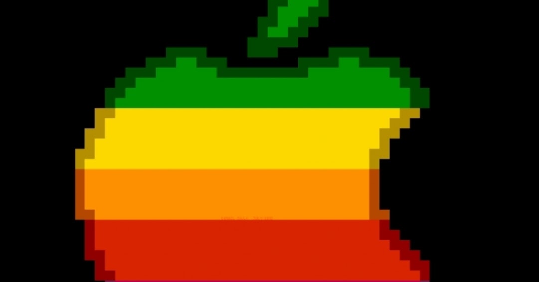 8bit Color Old Apple Logo Android Best Wallpaper - 8 Bit Apple Logo - HD Wallpaper 