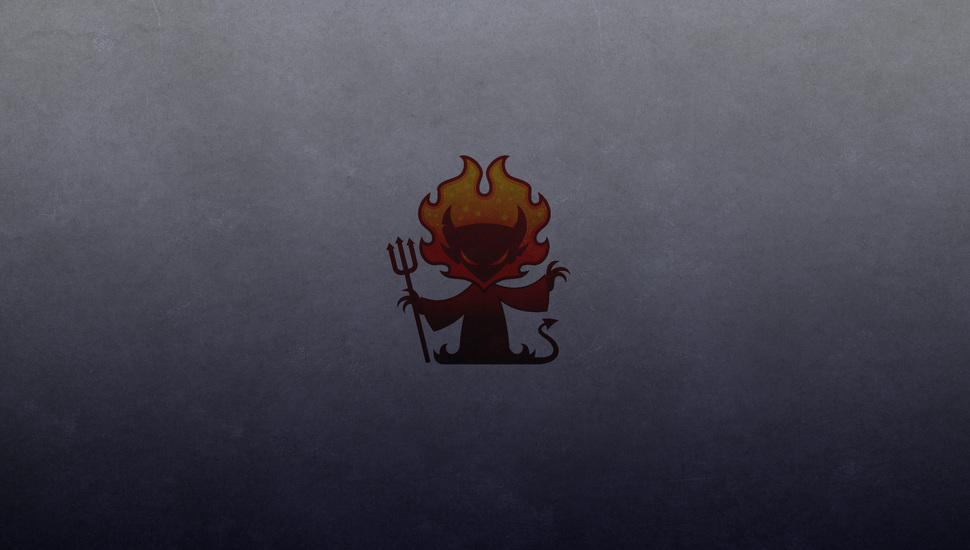 Red, The Dark Background, Red Devil, Horns, Fire, Tail, - Cartoon Evil Devil - HD Wallpaper 