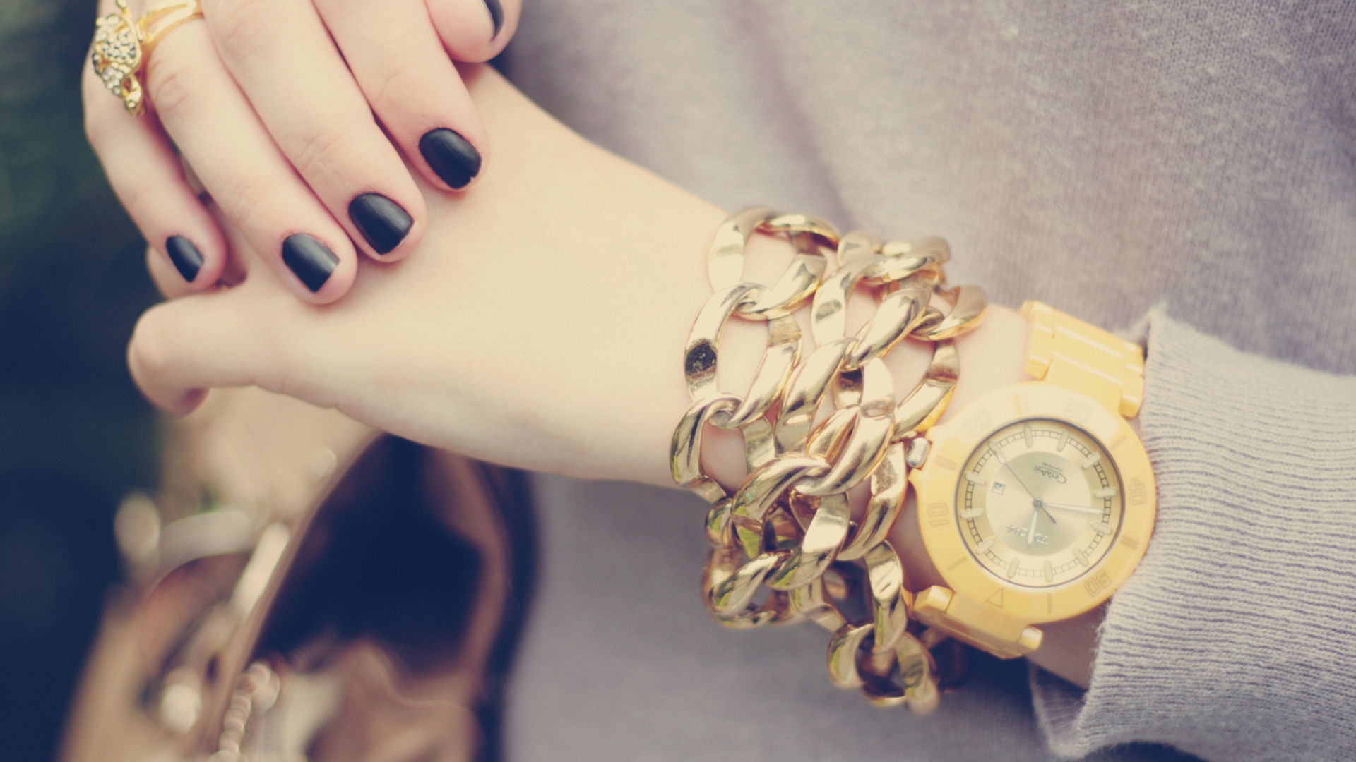 Wallpaper Hands, Watches, Jewelry, Manicure, Girl - Hand Watch Girl Image Download - HD Wallpaper 