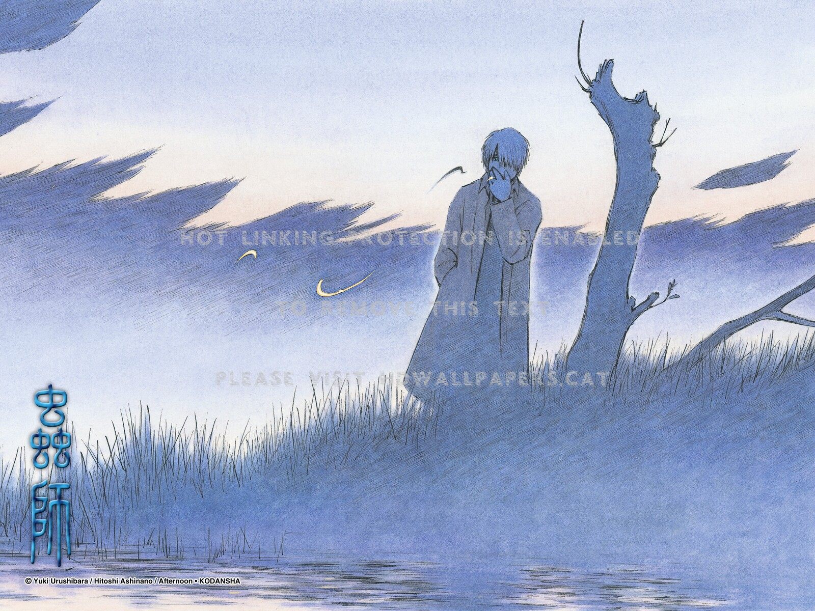 Ginko Blue Hd Anime Mushishi - Mushishi Wallpaper Hd - HD Wallpaper 