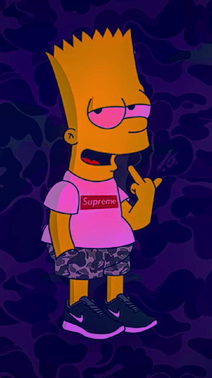 Bart Simpson Supreme Wallpaper By Panjagen - Bart Simpson Sad - HD Wallpaper 